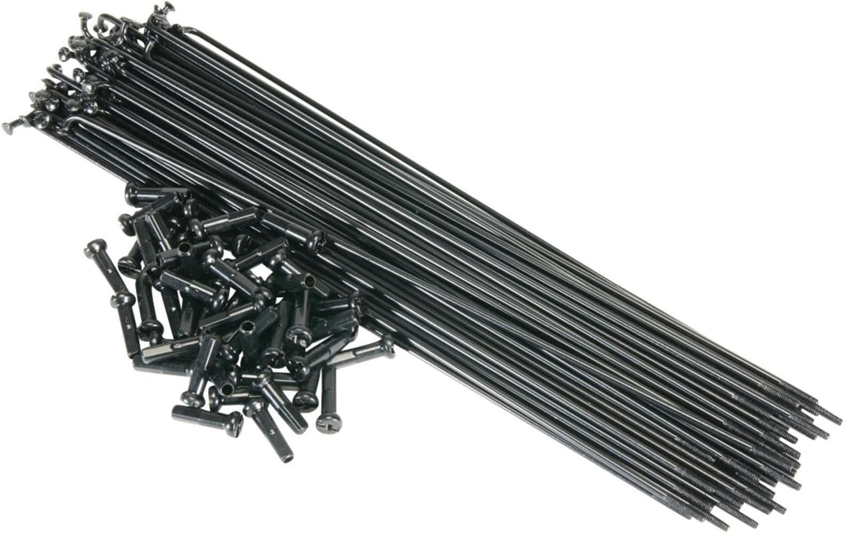 Szprychy Salt PG Spokes | 40 szt. + 16mm Mosiężne Nyple | Stal Nierdzewna | Ride Hub