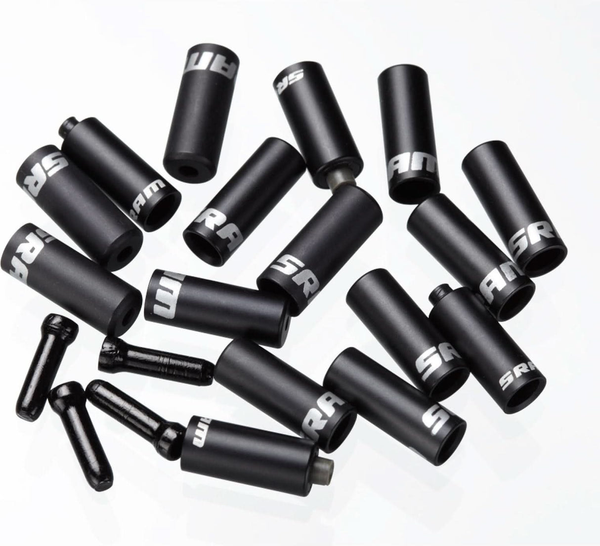 SRAM Ferrule Kit, Aluminum Black - includes Shift 4.0mm Qty 10, Brake 5.0mm Qty
