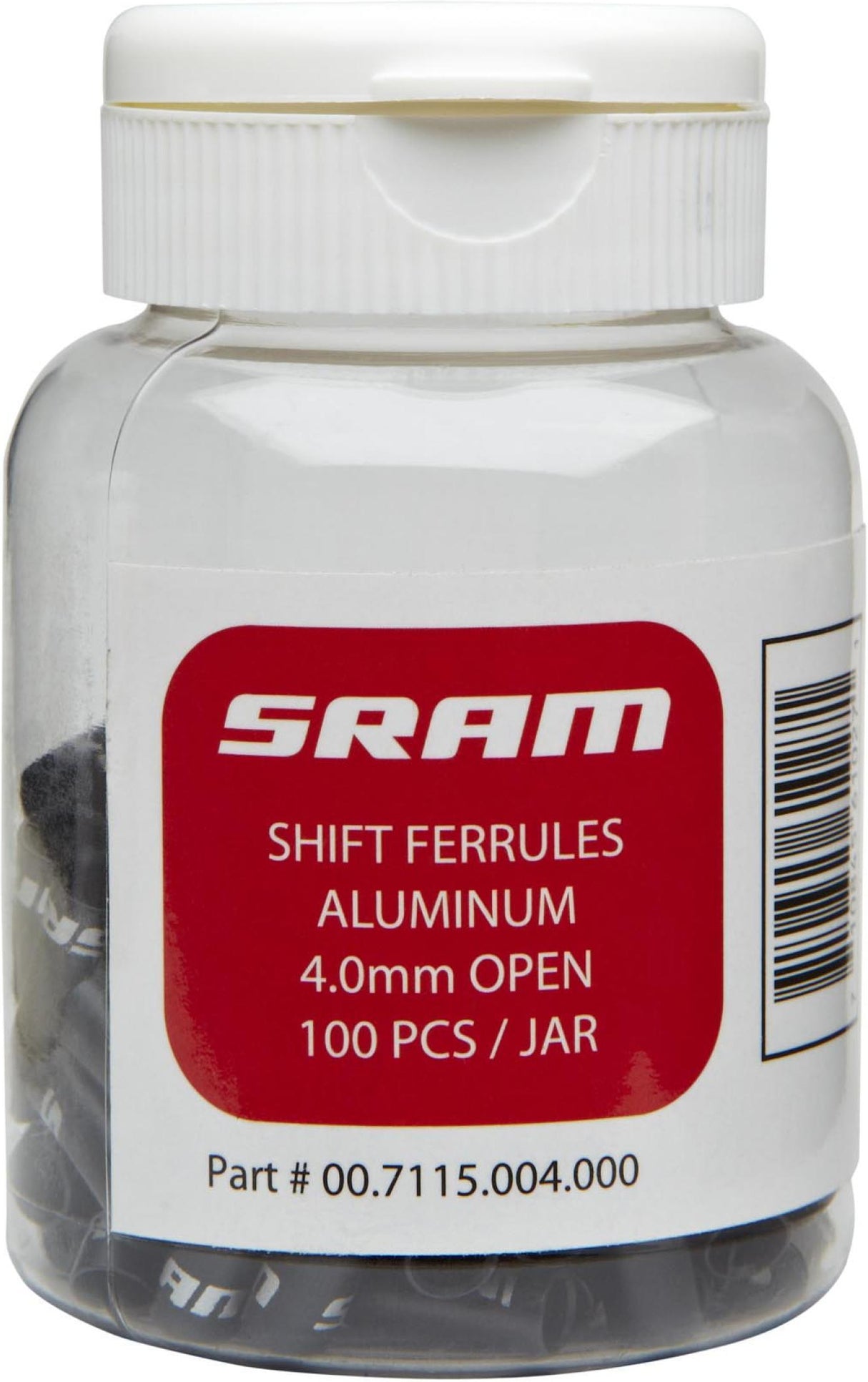 Shift Ferrules 4.0mm Aluminum Open Black 100-count Jar