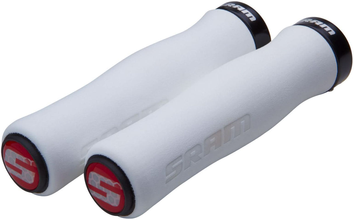 SRAM Locking Grips Contour Foam 129mm Black with Single Black Clamp and End Plug
