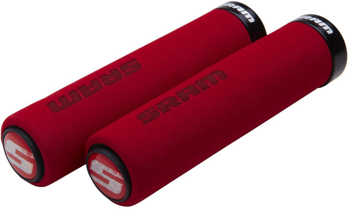 SRAM Locking Grips Foam 129mm Black with Single Black Clamp and End Plugs