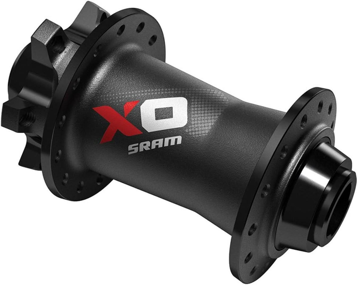 MTB Hub X0 Front 6-Bolt Disc 28H Black/Red (includes Quick Release, 15x100mm & 2