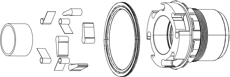 WHEEL FREEHUB KIT - 900 hub