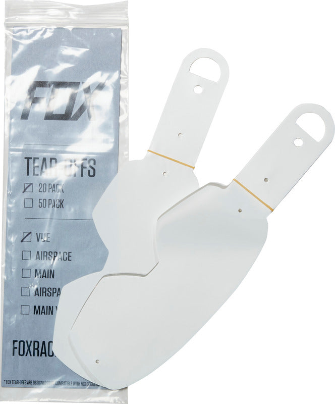 Zrywki do Gogli Fox Vue Tear Offs Standard (20 Szt.), Clear