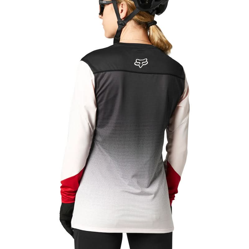 Koszulka Rowerowa Fox Lady z Długim Rękawem Flexair Black/Pink | RideHub