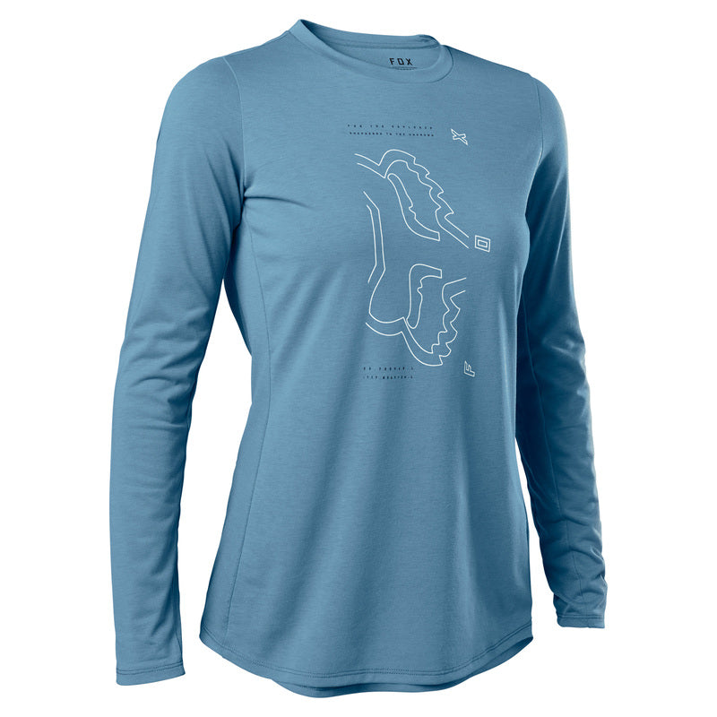 Koszulka Rowerowa z Długim Rękawem Fox Lady Ranger Dr Dusty Blue | RideHub