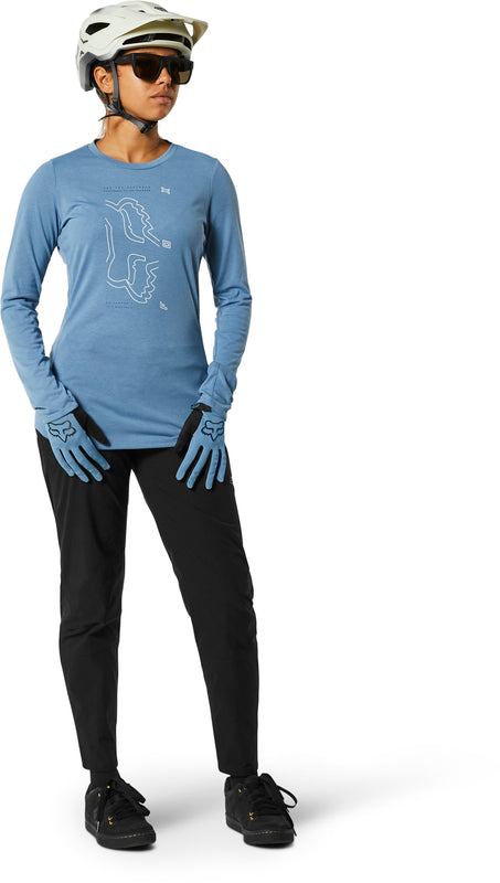 Koszulka Rowerowa z Długim Rękawem Fox Lady Ranger Dr Dusty Blue | RideHub