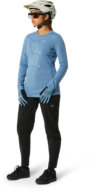 Koszulka Rowerowa z Długim Rękawem Fox Lady Ranger Dr Dusty Blue | RideHub