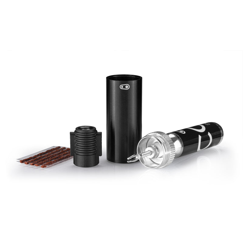 Zestaw do Naprawy Opon Bezdętkowych CrankBrothers Cigar Tool Plug Kit + Co2 Head Black/Silver