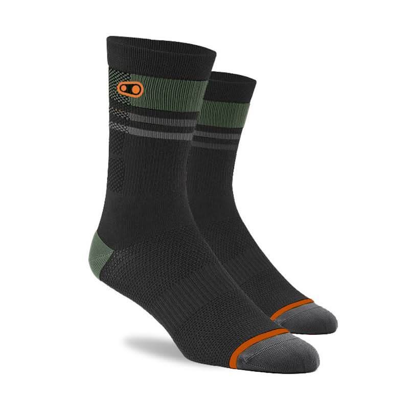 Skarpety Icon MTB Crankbrothers Black/Orange/Green | RideHub