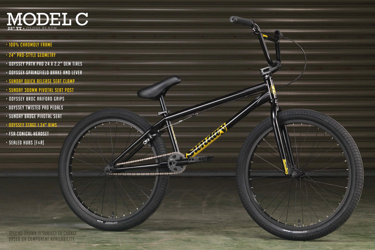 Rower BMX Sunday Model-C 24" Gloss Black | Ride Hub