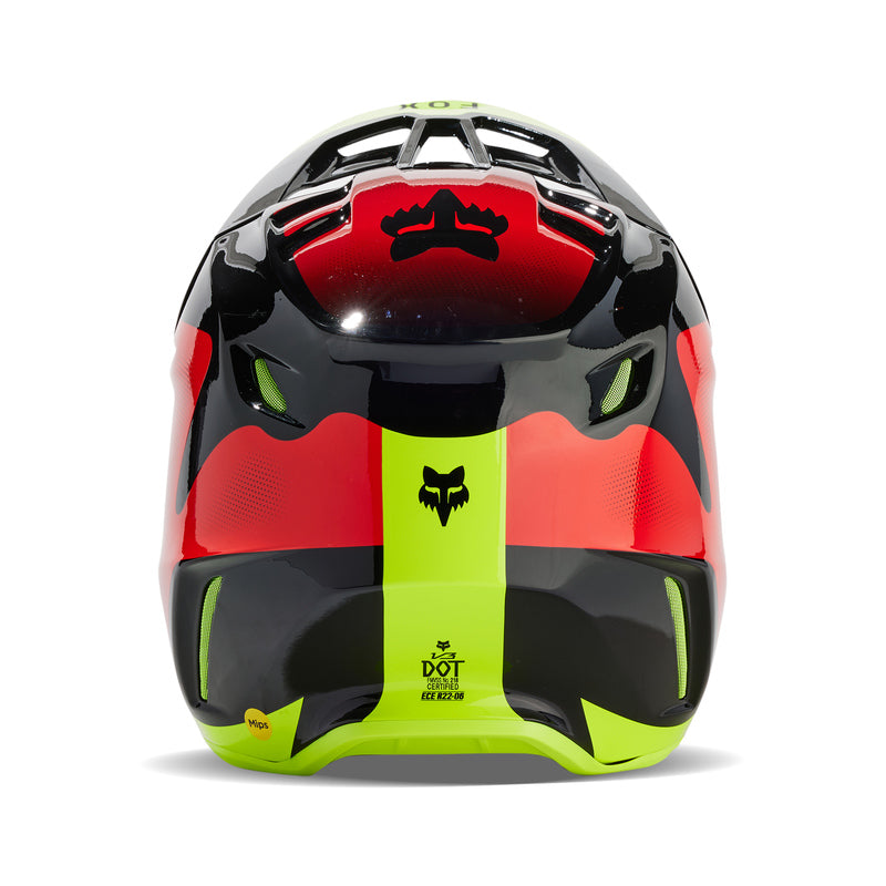Kask Fox V3 Revise Helmet Red/Yellow
