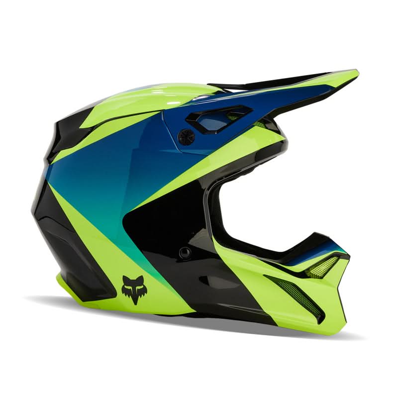 Kask Fox V1 Streak Helmet Black/Yellow