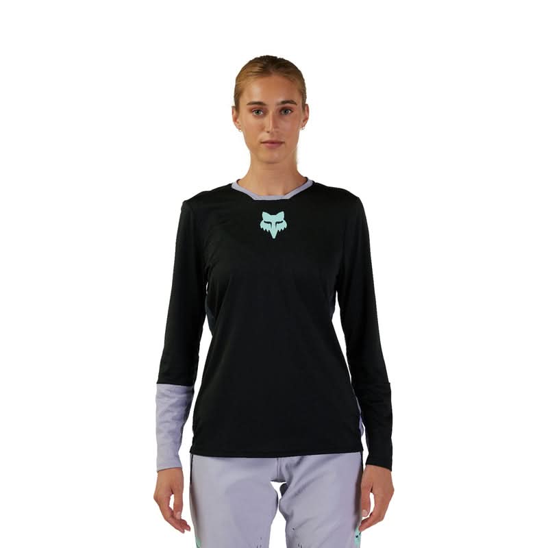 Koszulka Rowerowa Z Długim Rękawem Fox Lady W Defend Race Black | RideHub