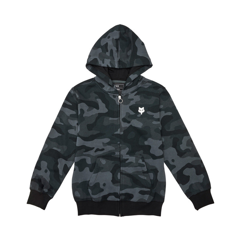 Bluza z Kapturem na Zamek Fox Junior Fox Head Black Camo