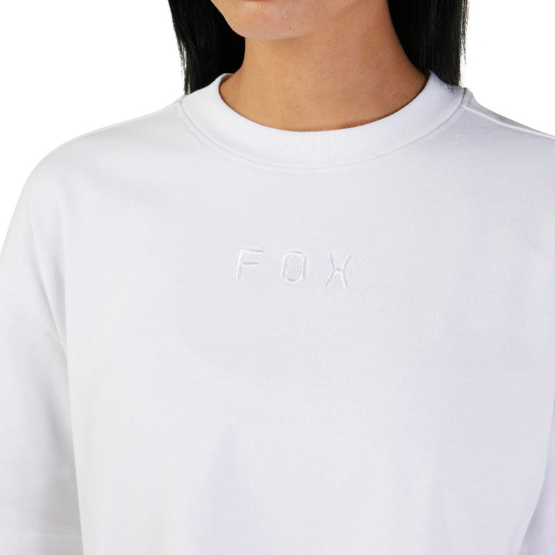 T-Shirt Fox Lady Wordmark Os Crop White