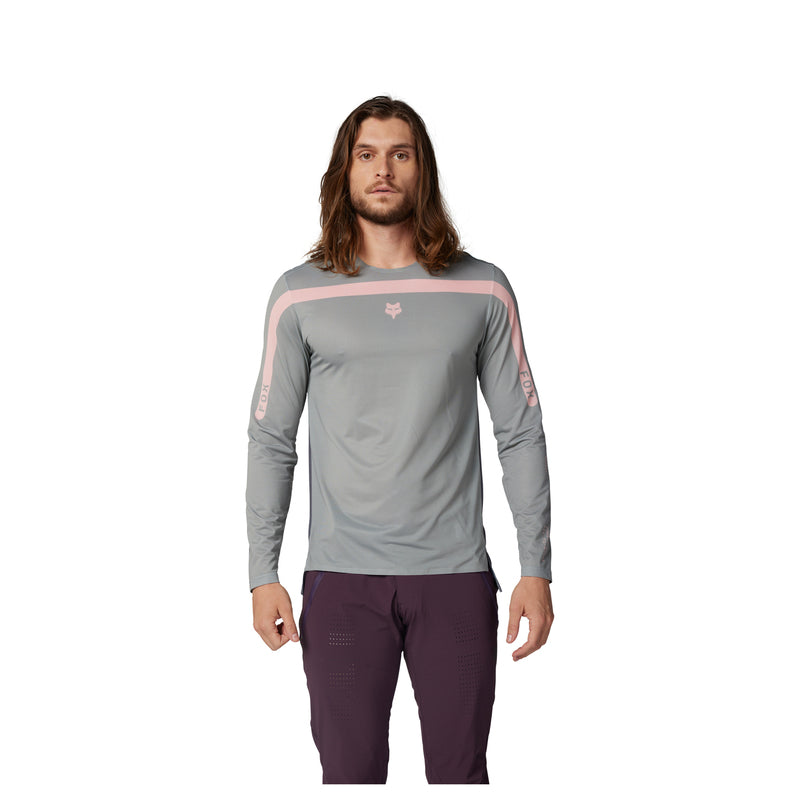 Koszulka Rowerowa Z Długim Rękawem Fox Flexair Aviation Race Grey Vintage | RideHub