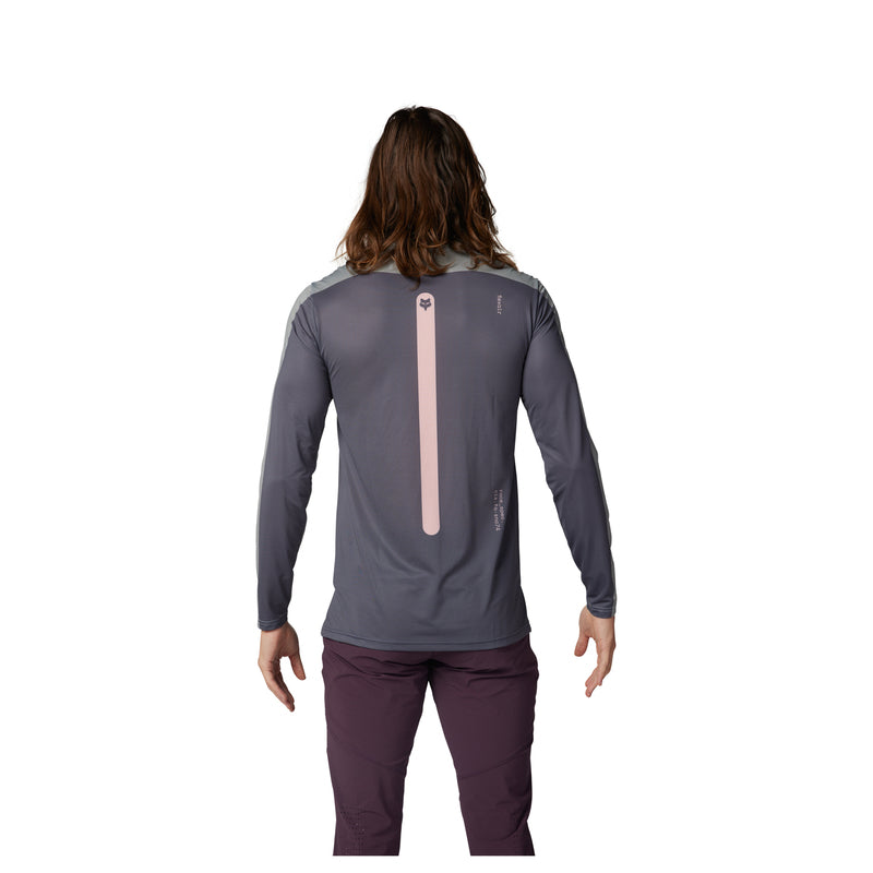 Koszulka Rowerowa Z Długim Rękawem Fox Flexair Aviation Race Grey Vintage | RideHub