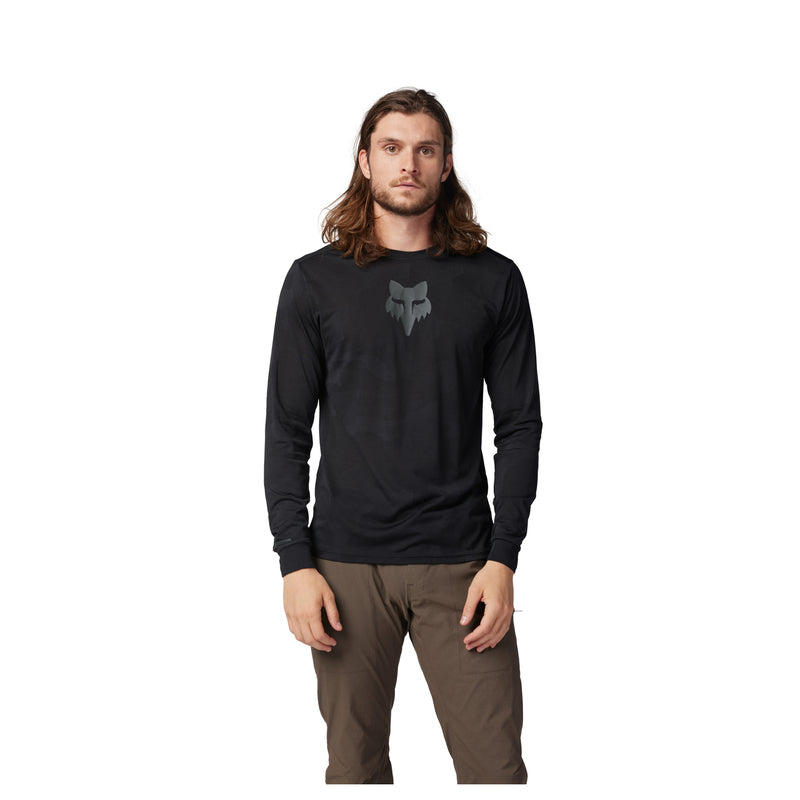 Koszulka Rowerowa Z Długim Rękawem Fox Ranger Tru Dri Black | RideHub