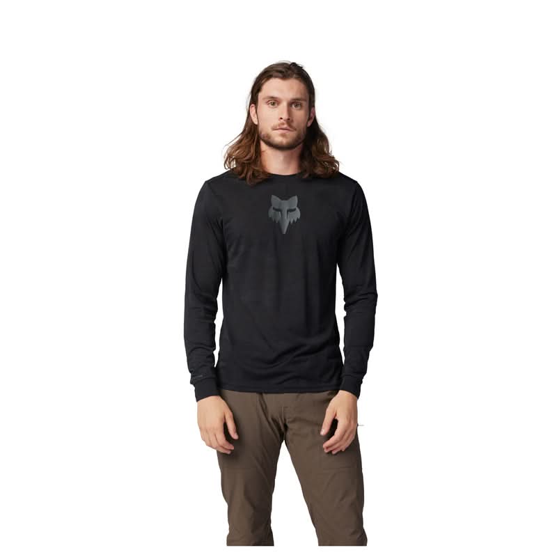 Koszulka Rowerowa Z Długim Rękawem Fox Ranger Tru Dri Black | RideHub