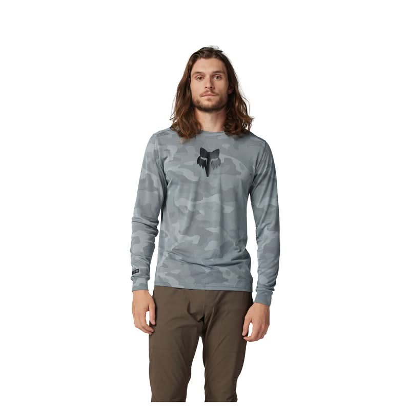 Koszulka Rowerowa Z Długim Rękawem Fox Ranger Tru Dri Cloud Grey | RideHub