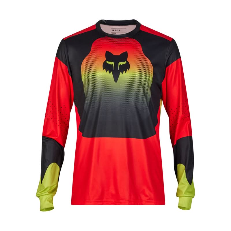 Koszulka Rowerowa Z Długim Rękawem Fox Ranger Revise Red/Yellow | RideHub