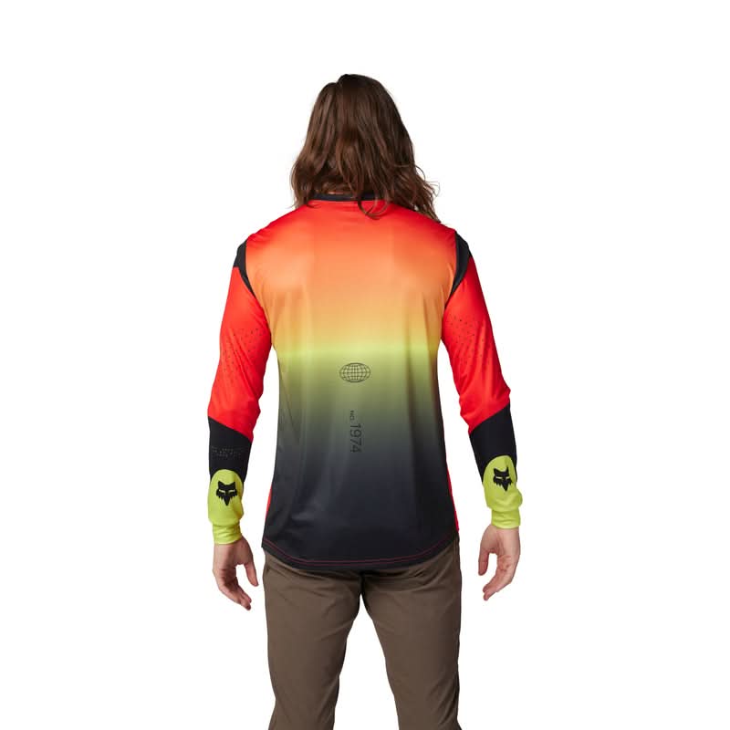 Koszulka Rowerowa Z Długim Rękawem Fox Ranger Revise Red/Yellow | RideHub