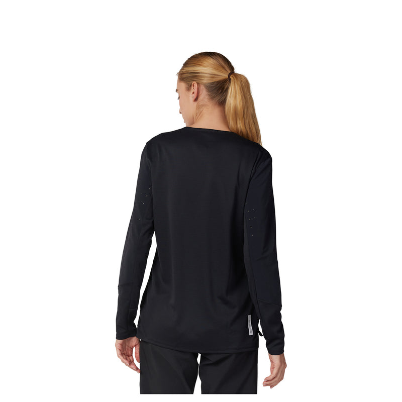 Koszulka Rowerowa Z Długim Rękawem Fox Lady Defend Black | RideHub