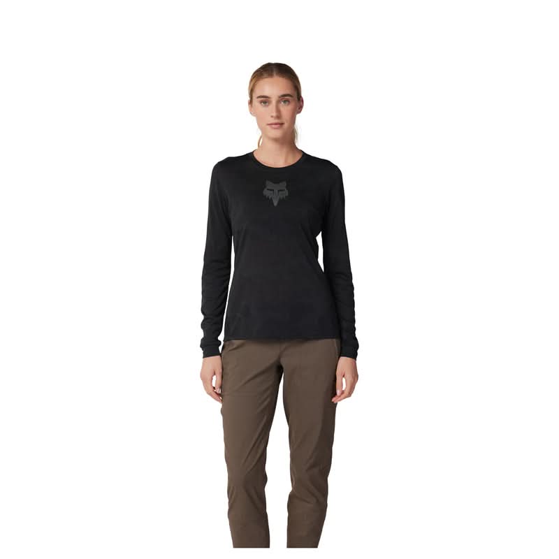 Koszulka Rowerowa Z Długim Rękawem Fox Lady Ranger Tru Dri Black | RideHub