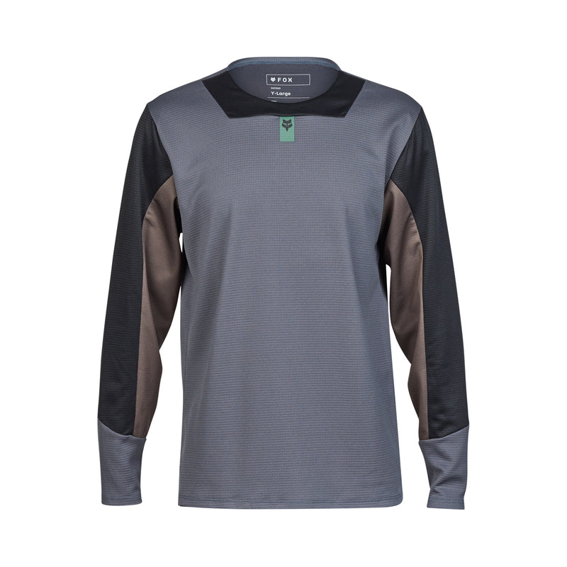 Koszulka Rowerowa Z Długim Rękawem Fox Junior Defend Graphite | RideHub