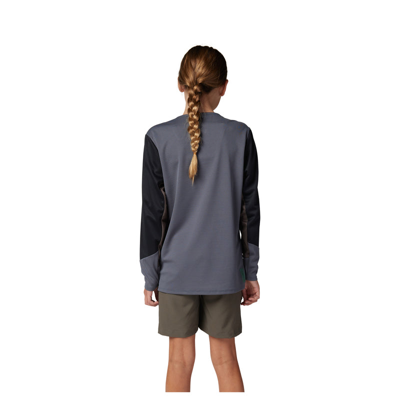 Koszulka Rowerowa Z Długim Rękawem Fox Junior Defend Graphite | RideHub