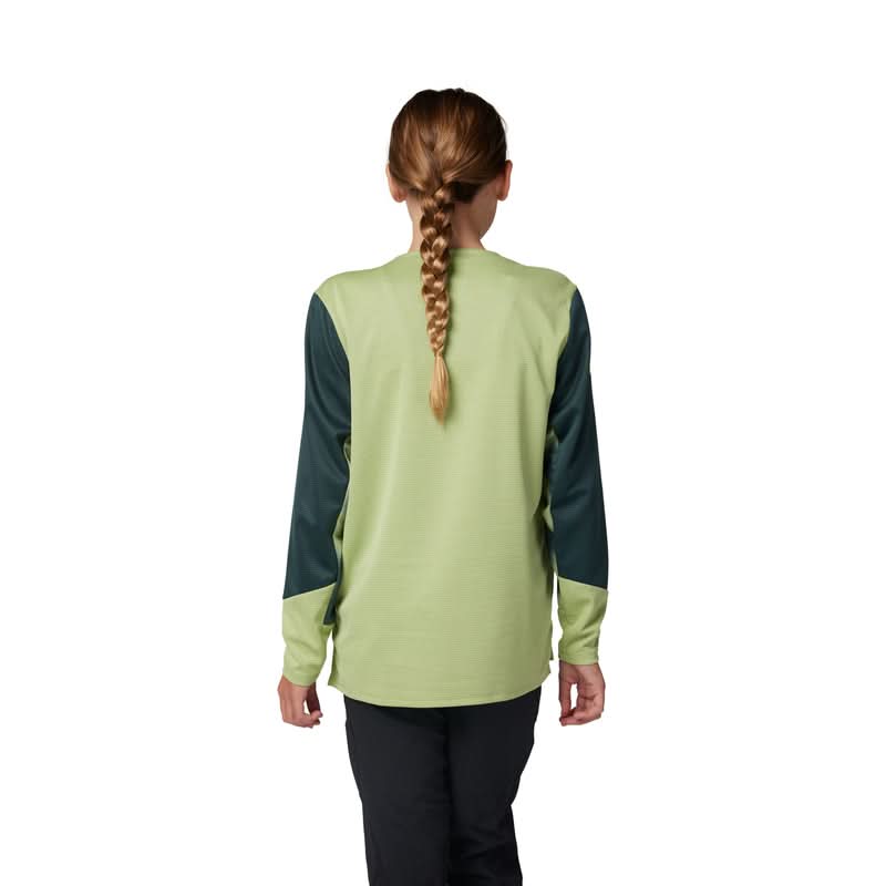 Koszulka Rowerowa Z Długim Rękawem Fox Junior Defend Taunt Pale Green | RideHub
