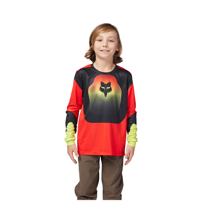 Koszulka Rowerowa Z Długim Rękawem Fox Junior Ranger Revise Red/Yellow | RideHub