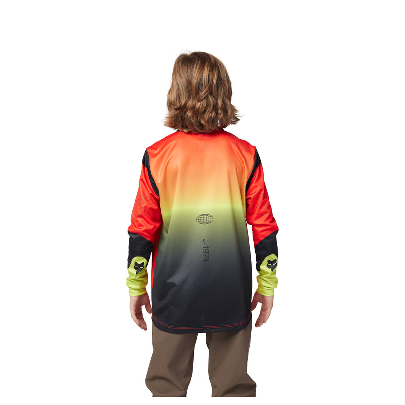 Koszulka Rowerowa Z Długim Rękawem Fox Junior Ranger Revise Red/Yellow | RideHub