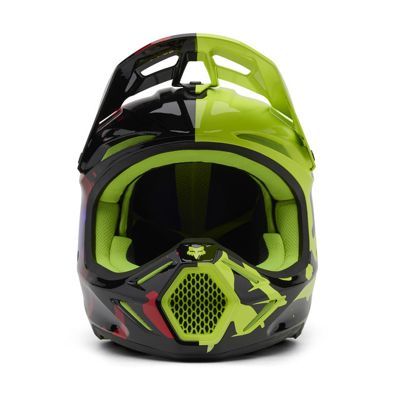 Kask Fox V3 Throttle Fluo Yellow