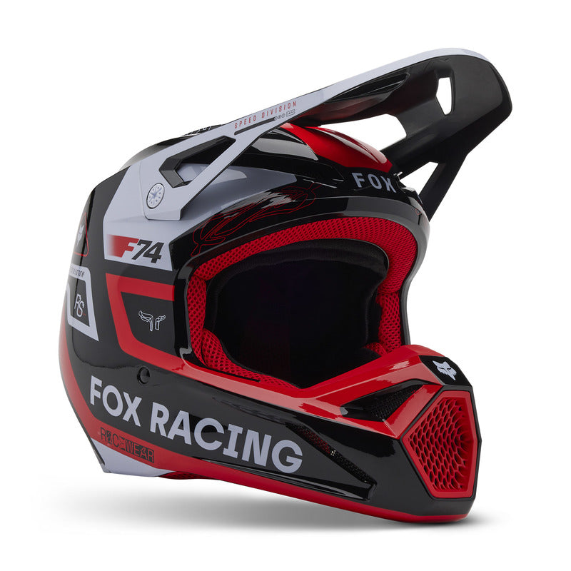 Kask Fox V1 Race Spec Fluo Red