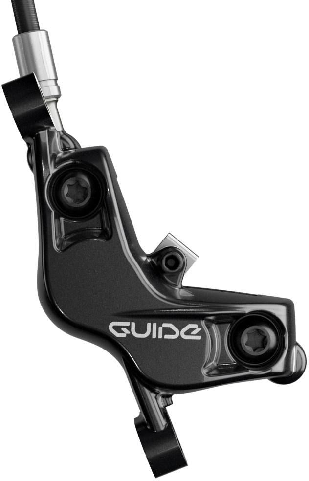 Disc Brake Guide T (Tooled) Aluminum Lever Gloss Black Rear 1800mm Hose (Rotor/