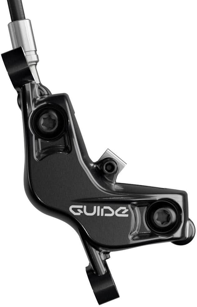 Disc Brake Guide T (Tooled) Aluminum Lever Gloss Black Rear 1800mm Hose (Rotor/