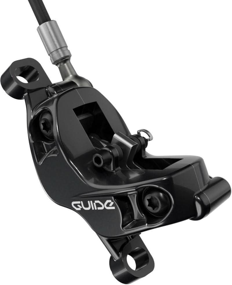 Disc Brake Guide T (Tooled) Aluminum Lever Gloss Black Rear 1800mm Hose (Rotor/