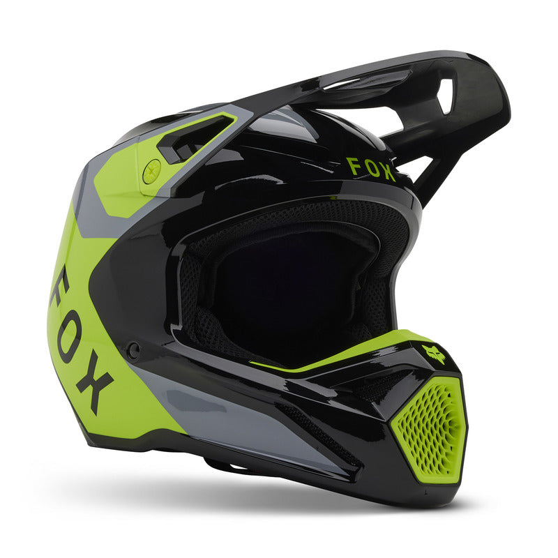 Kask Fox Junior V1 Lean Grey/Yellow