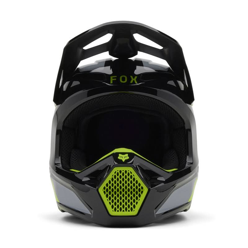 Kask Fox Junior V1 Lean Grey/Yellow