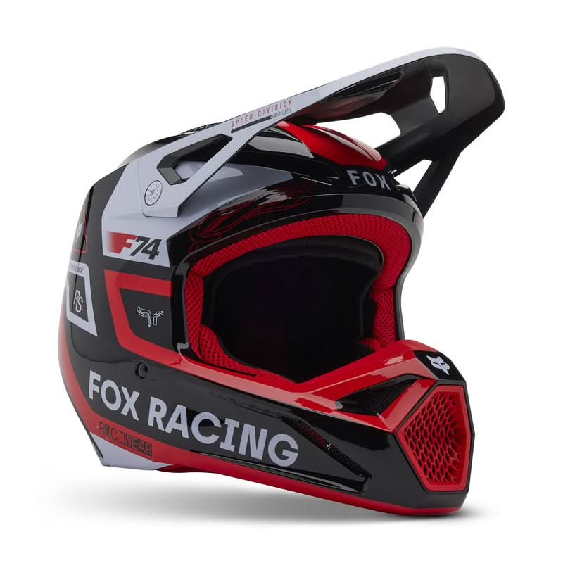 Kask Fox Junior V1 Race Spec Fluo Red