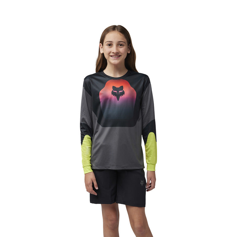 Koszulka Rowerowa Z Długim Rękawem Fox Junior Ranger Revise Black/Pink | RideHub