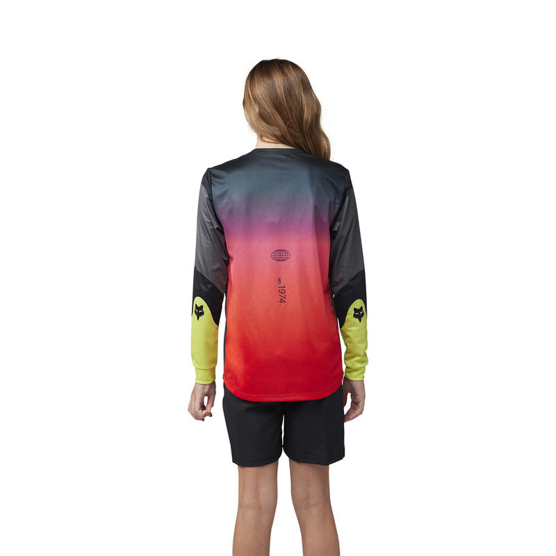 Koszulka Rowerowa Z Długim Rękawem Fox Junior Ranger Revise Black/Pink | RideHub