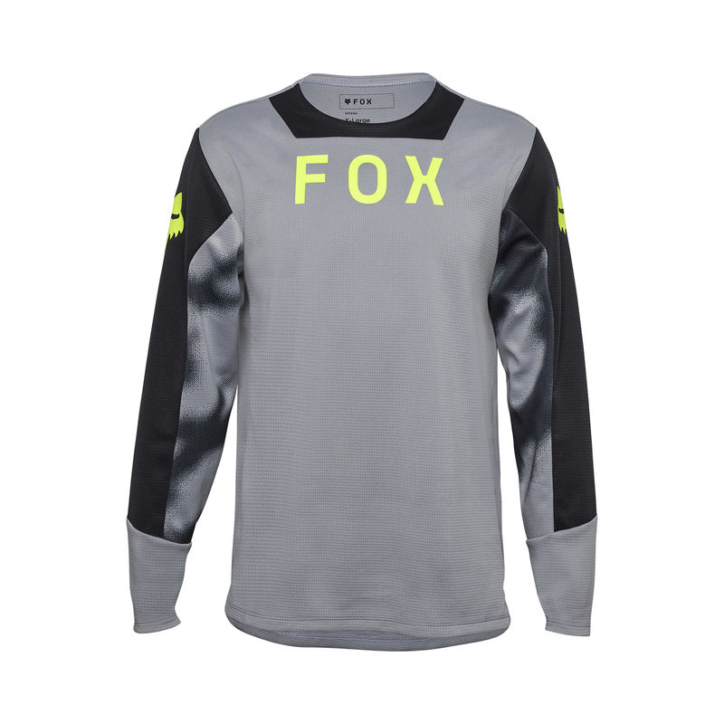 Koszulka Rowerowa Z Długim Rękawem Fox Junior Defend Taunt Steel Grey | RideHub