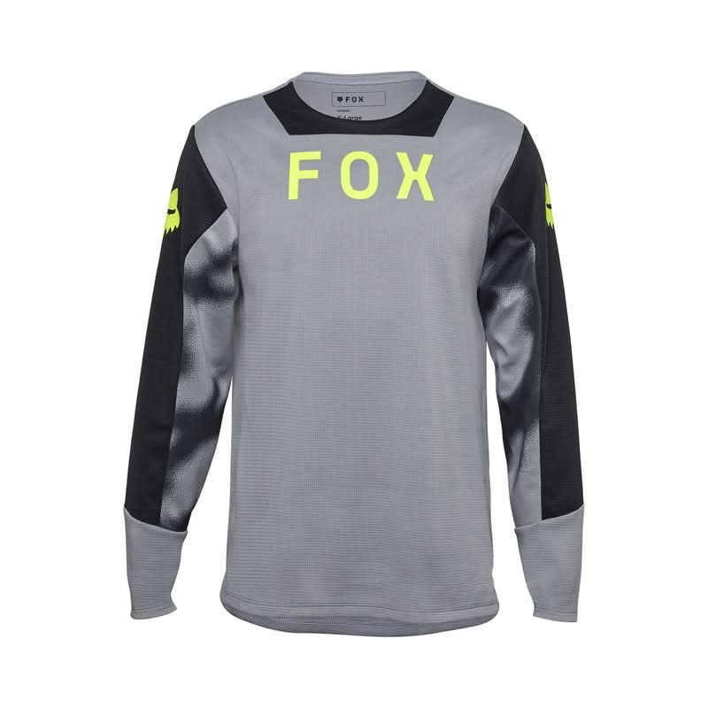 Koszulka Rowerowa Z Długim Rękawem Fox Junior Defend Taunt Steel Grey | RideHub