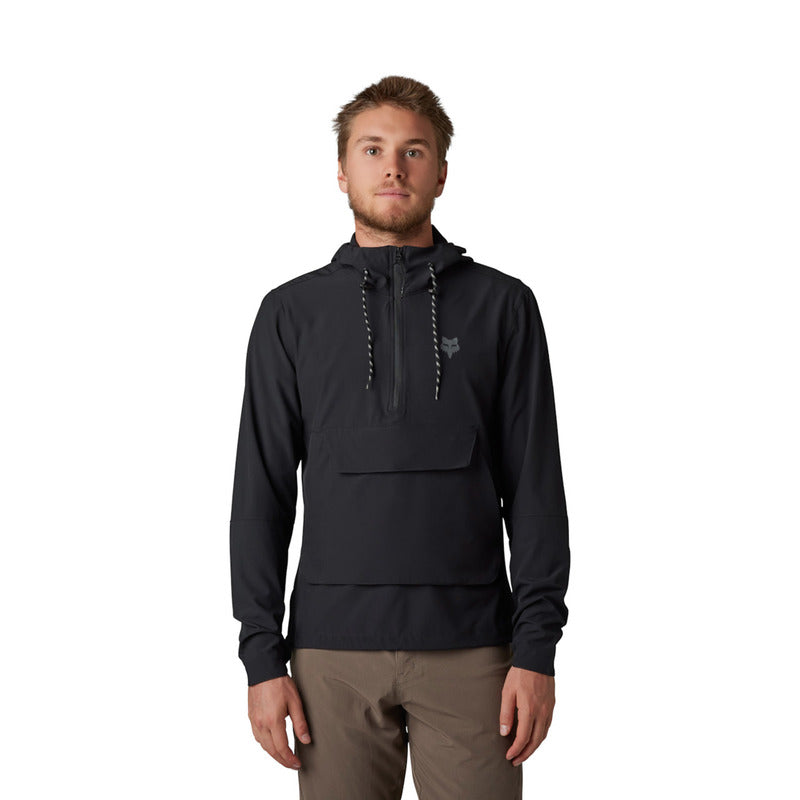 Bluza Rowerowa Z Kapturem Fox Ranger Wind Pullover Black