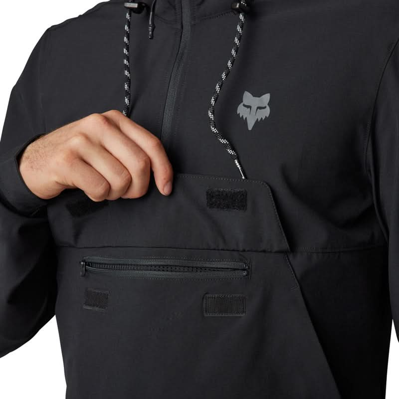 Bluza Rowerowa Z Kapturem Fox Ranger Wind Pullover Black