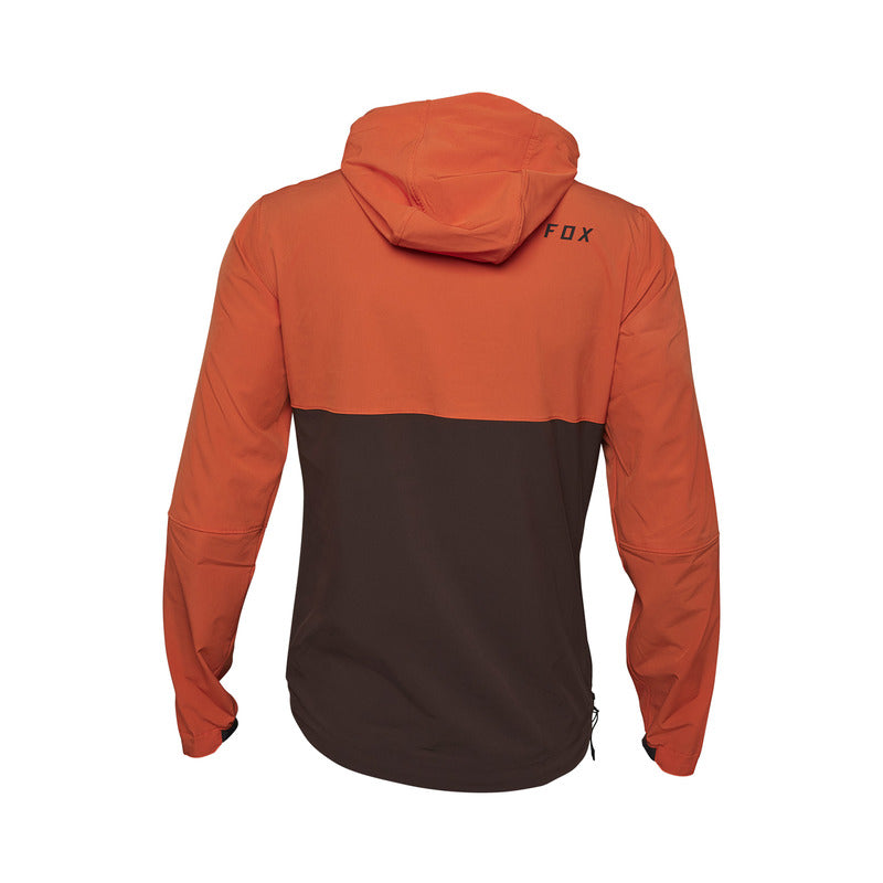 Bluza Rowerowa Z Kapturem Fox Ranger Wind Pullover Atomic Orange