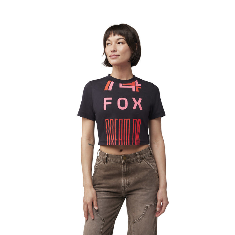 T-Shirt Fox Lady Race Spec Baby Tee Black